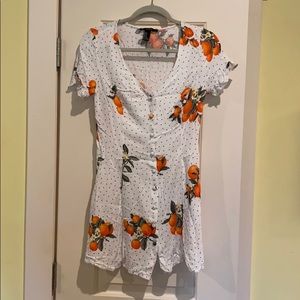 F21 clementine sundress w ruffle short sleeves S